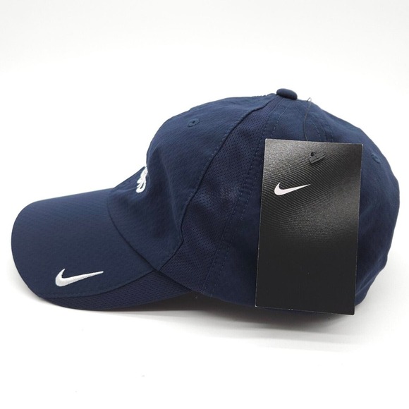 Nike Dri-Fit Heritage 86 Adjustable Strapback Golf Hat Baseball Dad Cap Blue New - Picture 3 of 8